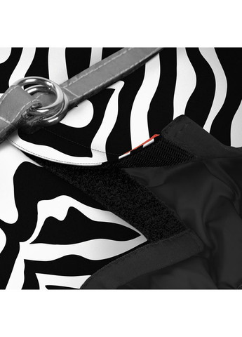 Шлей для собак мягкая Clothes с QR паспортом, рисунок "Зебра",,В 36-39 см, С 26-28 см WAUDOG (365874247)