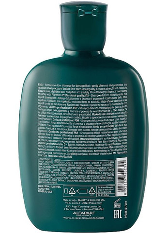 Шампунь для поврежденных волос Milano Semi Di Lino Reconstruction Reparative Low Shampoo 1000ml (615253-64620) Alfaparf (368638433)