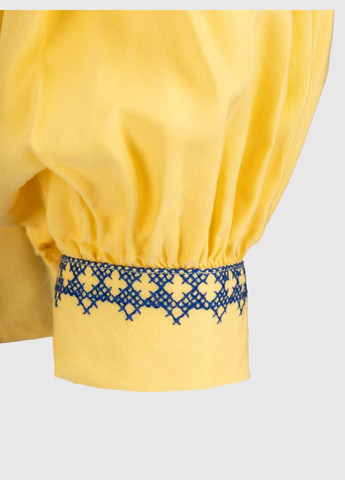 Вышиванка рубашка с принтом женская 5675 S Желтый (2000990588340A) ES-Q (294753629)