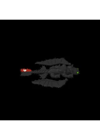 Фігурка дракона Беззубика гнучка багатокольорова Toothless Dragon 3D друк Flexi (394079673)