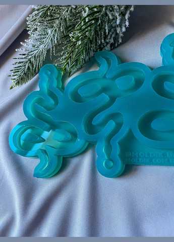 Молд 3в1 Змея широкая форма для новогодних игрушек на елку силиконовая форма для эпоксидной смолы No Brand (370566801)