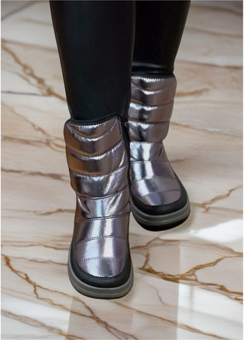 Серебряные женские зимние дутики No Brand