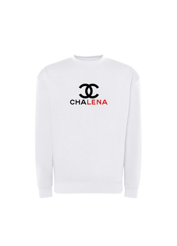 Белый свитшот с принтом "chalena". с юмором про chanel (10917667932) ТiШОТКА (365436032)