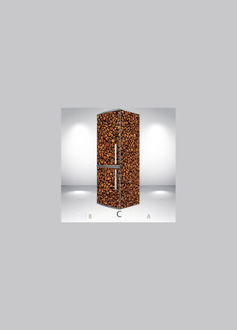 Самофиксирующаяся наклейка на холодильник магнитная, 200 х 60 см, Лицевая+Правая(C) (holMM2_ts10743 РазноеС) Декоинт (278289926)