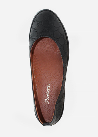 Жіночі балетки rp710-чaa чорний Prellesta | чорні натуральна шкіра (350612951)