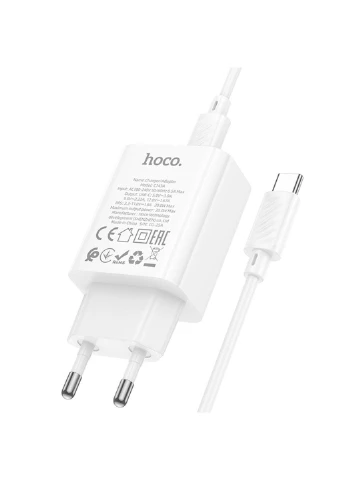 СЗУ C143A Benefit PD20W (1USB-C) + кабель Type-C to Type-C Hoco (389069374)