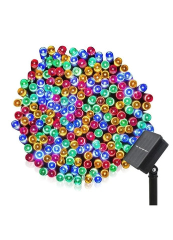 Вулична гірлянда на сонячній батареї 8 mode 12 метрів 100 LED RGB No Brand (302242578)