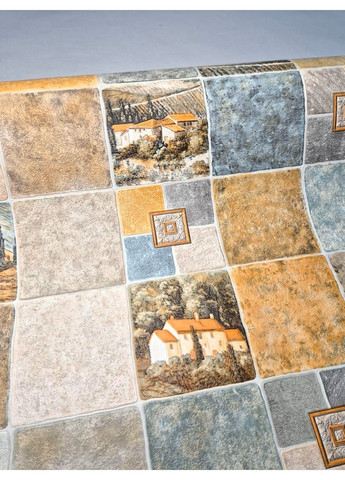 Шпалери Слов’янські вінілові 10.05×0.53 м 5831-05, у стилі плитки для кухні, передпокою, коридору Слов'янські шпалери (340275497)