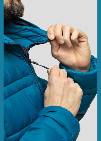 Синяя зимняя синяя куртка на синтепоне man jacket snaps hood CMP
