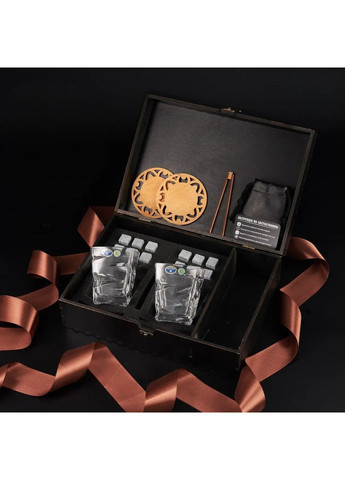 Набор из хрусталя для виски | Секция под алкоголь в подарочной коробке Bohemia Zig-Zag 300 мл Handmade WS209S (364988921)