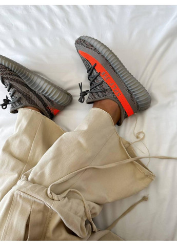 Черные демисезонные кроссовки мужские adidas yeezy boost 350 v2 dark beluga reflective адидас изи буст черные No Brand