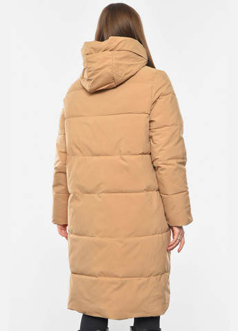Бежевая зимняя куртка женская зимняя бежевого цвета Let's Shop