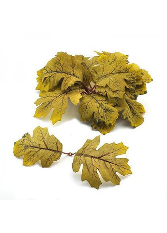 Искусственные листья Дуба, двойная веточка, 21х10 см, оливковый No Brand (365833300)
