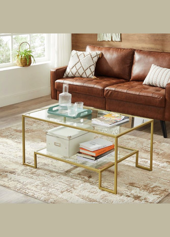 Журнальний столик Madison в стилі Loft золотистий Leobert (323136226)