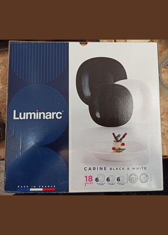 Сервиз столовый Carine Black/White из 18 предметов (N1479) Luminarc (334714054)