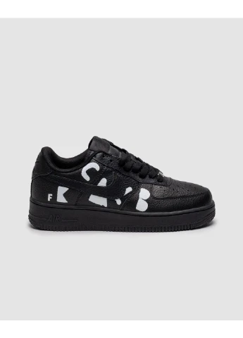 Чорні кросівки чоловічі nike air force 1 low x comme des garçons air black найк аір форс 1 чорні демісезон No Brand