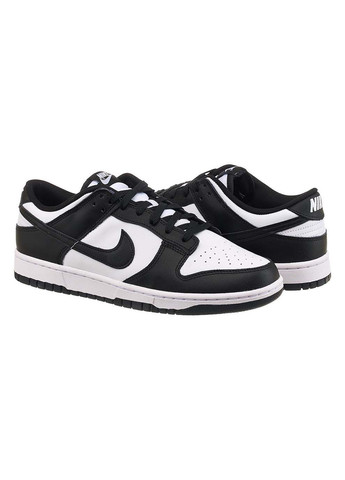 Белые демисезонные мужские кроссовки dunk low retro белый Nike