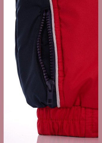 Червона демісезонна куртка на синтепоні для хлопчика кант червоний з синім 86 см (28425) BABYKROHA