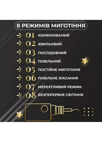 Гірлянда світлодіодна штора GarlandoPro зірка і місяць 108LED 3х0,9 м гірлянда зірка Жовтий Garlando (366964348)
