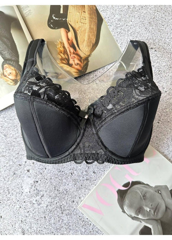 Чёрный бюстгальтер h тонкий поролон черный ORIETTA AVEC