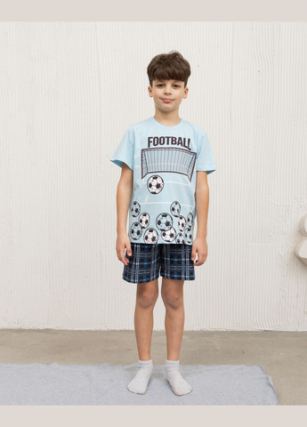 Голубая комплект для мальчика-подростка с шортами Nicoletta
