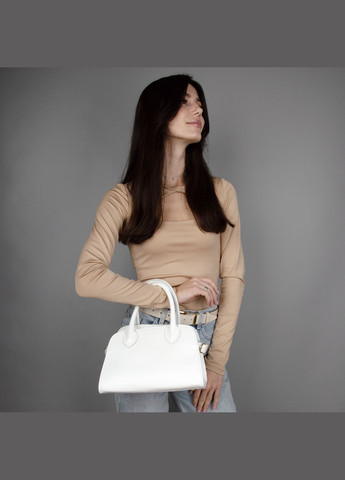 Сумка жіноча шкіряна 03840_s з 2 ручками біла Virginia Conti (327666113)