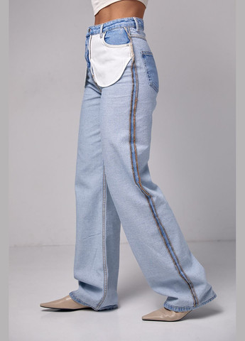 Жіночі джинси з ефектом навиворіт Lurex - (280900152)