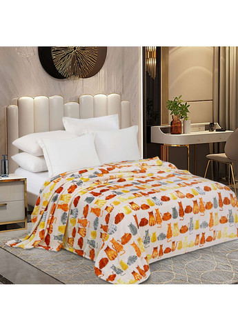 Набір 10 пледів флісових "Котики" Бежевий 150x200 см Love You 8183-10 (368903988)