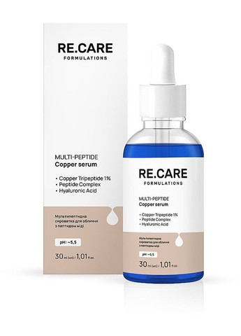 Мультипептидная сыворотка для лица с медным пептидом Multi-Peptide Copper Serum 30ml (1526313-42165870) Re.Care (368658134)