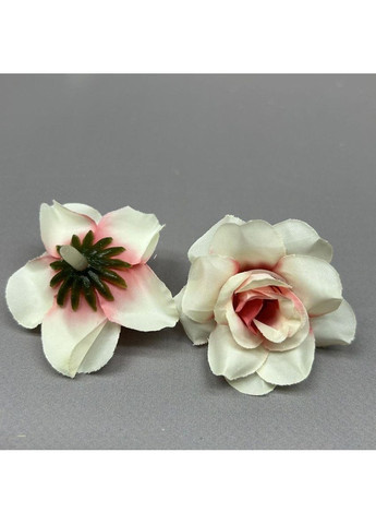 Гарденія штучна (головка) 3 см - кремовий із рожевим Plus-plus (352743826)