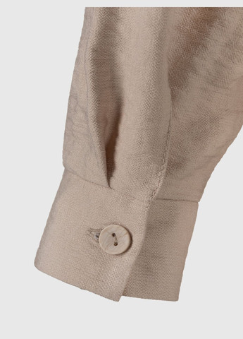 Бежевая повседневный рубашка однотонная On me