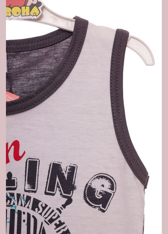 Сірий літній майка з шортами для хлопчика джинсові морський сірий 80 см (31281) BABYKROHA