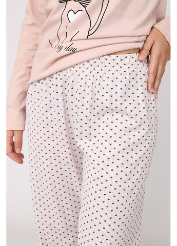 Розовая пижама с штанами женская цвет розовый cb-00285829 Yuki