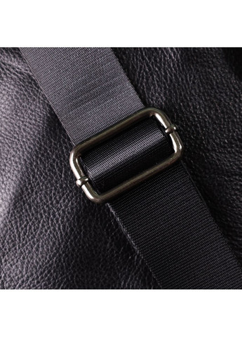 Стильная мужская сумка через плечо из мелкозернистой натуральной кожи 20869_1 Черный Shvigel (362588726)