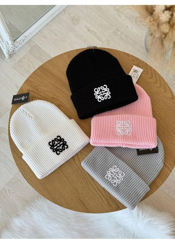 Женская шапка невысокая лопатка и двойной отворот. Шапка для девочек oversize из шерсти/акрила No Brand (362918163)