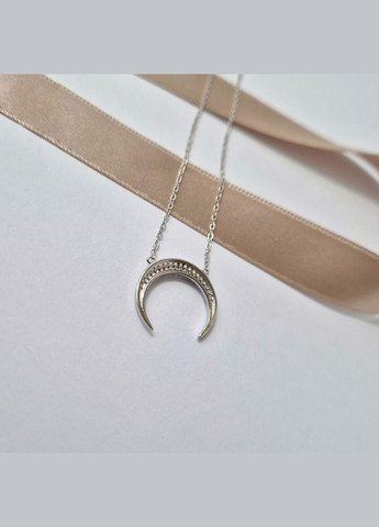 Срібне кольє Лунниця в Білих Каменях до см срібло 925 проби Родоване кл2ф/1046 вага 2.20г No Brand (324835507)