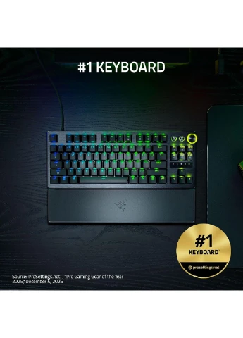 Клавіатура механічна Huntsman V3 Pro TKL 8KHz, 84key, Analog Optical Switch Gen-2, USB-A, EN, RGB, Razer (397972951)