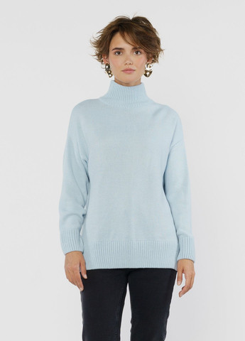 Голубой зимний свитер женский голубой Arber T-neck WAmb WTR-140