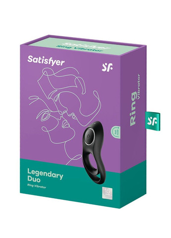 Ерекційне кільце з вібрацією Legendary Duo для члена та мошонки кільце для пеніса для посилення ерекції Satisfyer (298474024)