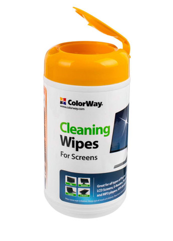 Вологі серветки для екрана ноутбука/монітора/телевізора (100 шт.) Colorway (336964117)