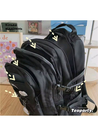 Рюкзак Lipano для,студентов,колледжа,школы,подростков со значками и мягкой игрушкой(утка) G&G (366220337)