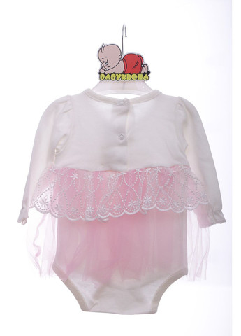 Боди-платье с рюшей для девочки хлопок розовый см (41863) Enes baby (296193442)