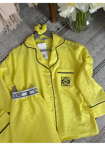 Желтая всесезон женская пижама жёлтая свитшот + брюки Vital-Textile 1272