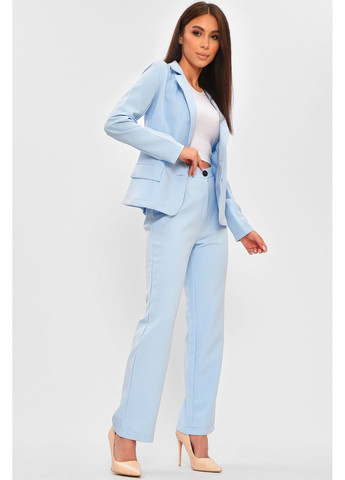 Костюм женский однотонный светло-голубого цвета Let's Shop (364964449)
