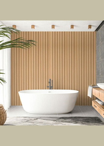 Декоративна стінова рейка вільха 3000*160*23мм (D) SW-00001539 Sticker Wall (316187161)