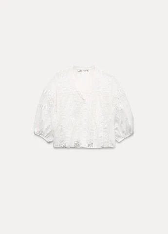 Молочна блузка Zara