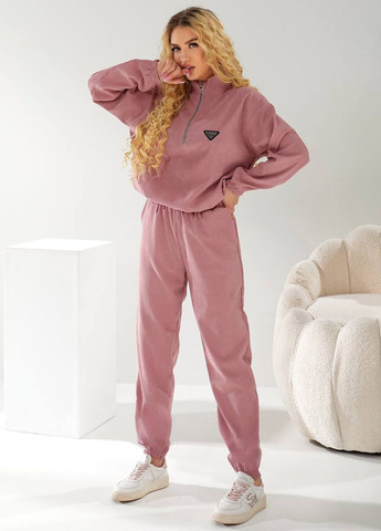 Базовый повседневный вельветовый костюм двойка: кофта на молнии с воротником молнией + штаны Україна (328214576)