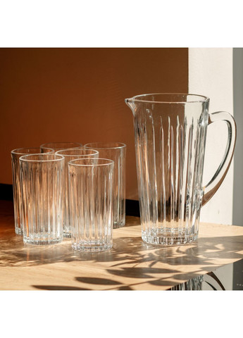 Кувшин 1.2 литра со стаканами 6 штук по 320 мл графин для компота сока воды лимонада HP-19-5 Jooki (358705491)