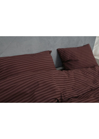 Комплект постельного белья семейный бязь glux-10028 шоколадный наволочка 70x70 Amore (309028802)