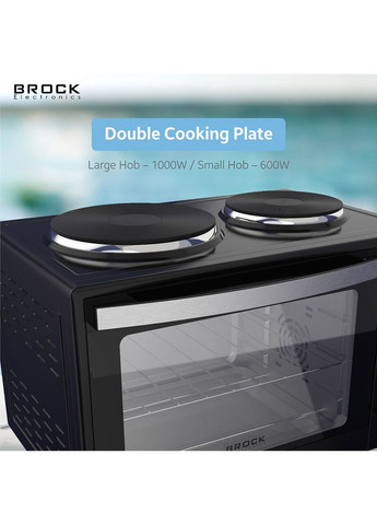 Электропечь TO 3002 B Black BROCK (323107177)